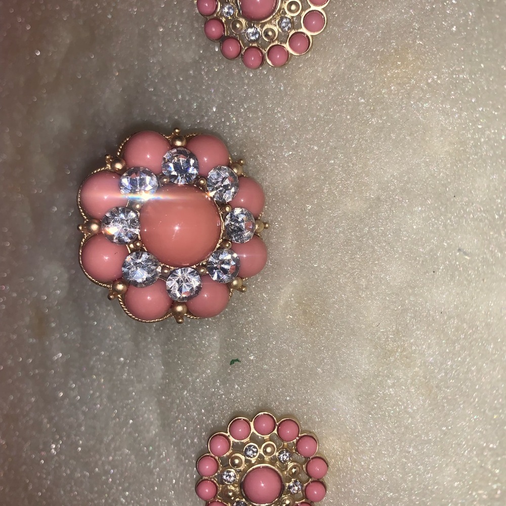 Pink Ring and Earring Set